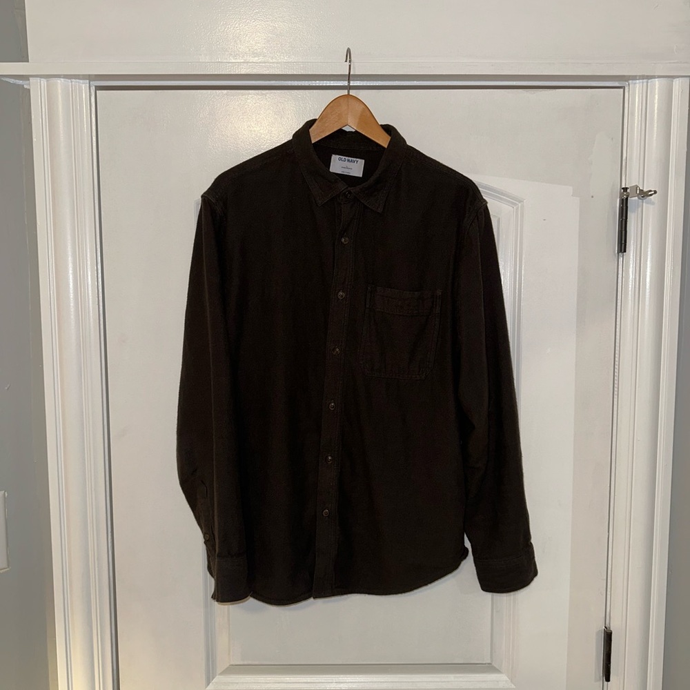 Old Navy Dark Brown Casual Button Down Shirt